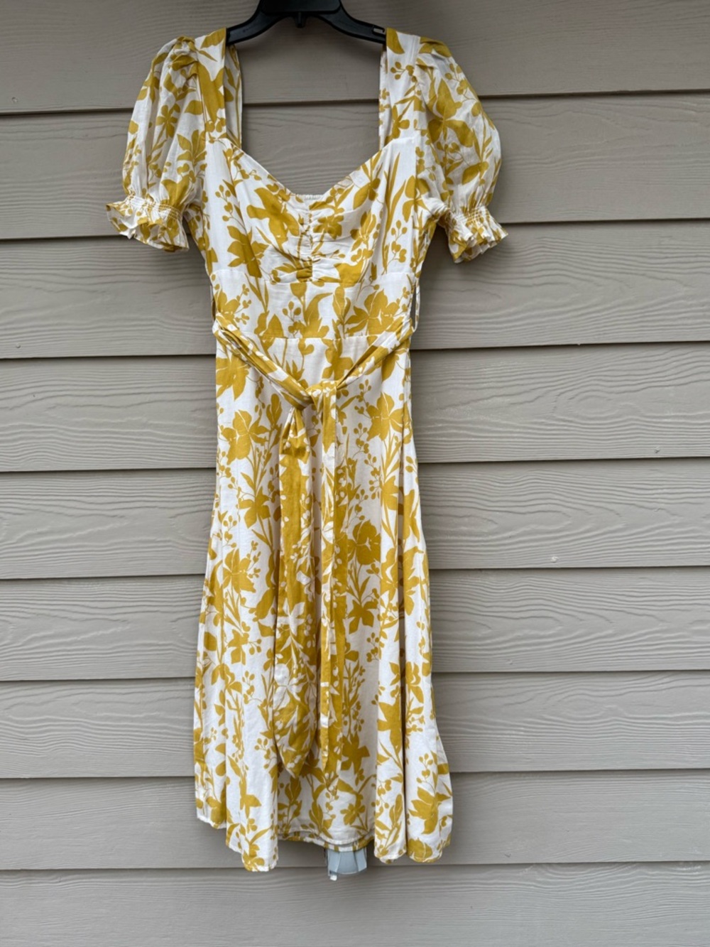 Cleobella Fresia Midi Dress Floral Lemon Yellow - Picture 5 of 12
